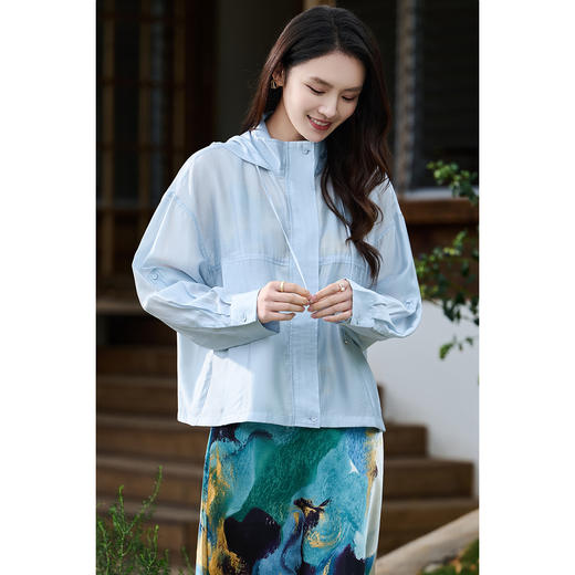 米思阳2026春季新款 舒适休闲轻薄短外套直筒宽松外套女1022 商品图2