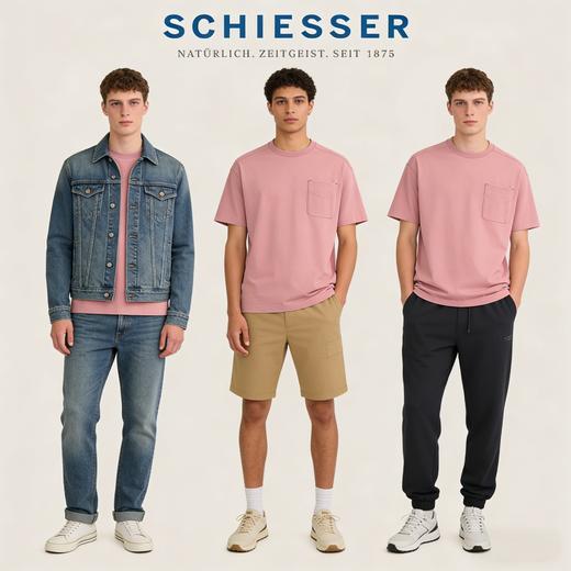 【mix relax系列】舒雅男士圓領短袖上衣82%棉 18%聚酯纖維39/25645U 商品图5