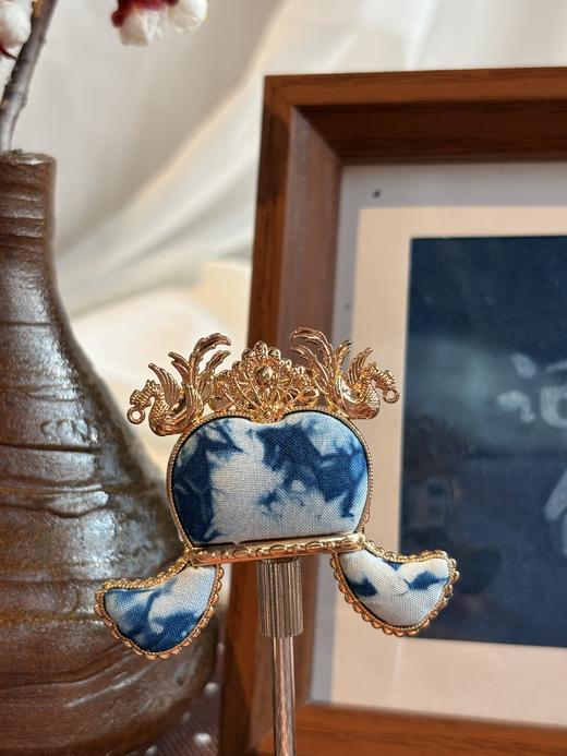 非遗草木染皇冠龙凤冠冰箱贴原创手工扎染创意冰箱贴装饰 商品图2