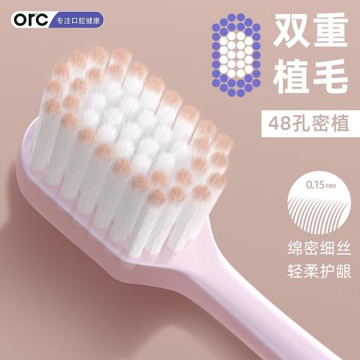 【买一送一！到手12支】山姆同款高级细密软毛牙刷宽头旅行6支家庭装成人牙刷 商品图2