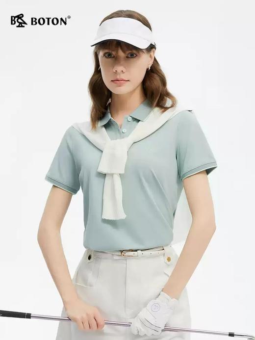 [7A抗菌]波顿夏季女士翻领纯色Polo短袖T恤，清爽利落穿出松弛有度LT326225 商品图1
