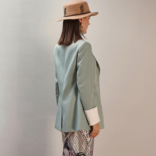 剩M/L 芳外新款新品通勤职业OL直筒正装气质西服外套8T21AX0288 商品图4