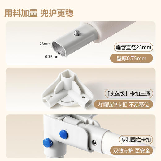 本屋创品防摔围栏蚊帐二合一2026新款家用卧室母婴a类婴儿防掉床 商品图3