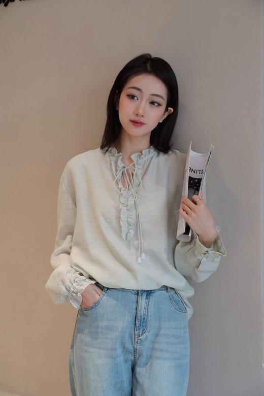 【天丝亚麻衬衫】进口天丝亚麻混纺，亲肤透气☁️垂感好，随便一穿就是随性利落的廓形WD 商品图5