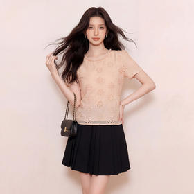 奢姿大码女装2026夏季胖妹妹时尚花朵蕾丝上衣气质减龄通勤小衫9962253568