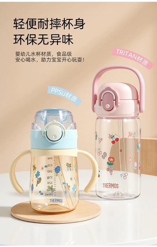 【春上新】9楼母婴生活馆 膳魔师  怪果系列ppsu吸管杯330ml【带提手 双把手】 零售价：218元 活动价：197元 商品图0