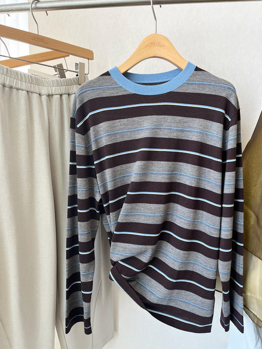 【条纹控】噢蜜ooomeooo条纹羊毛🦙套头衫 商品图12