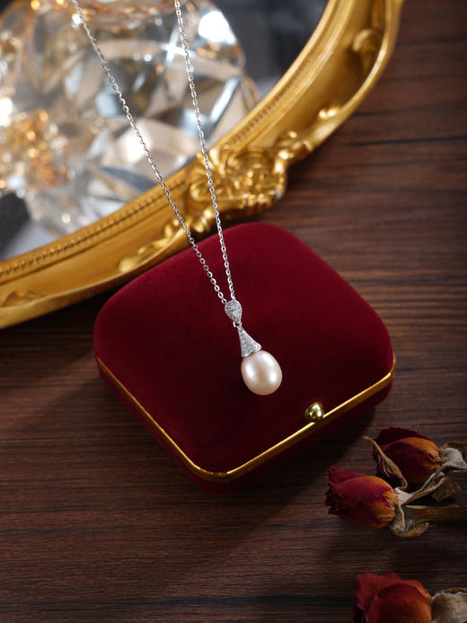 子佩集【璇珠映雪】银S925珍珠惜王妃套链项链【P3162】水滴2602 商品图2