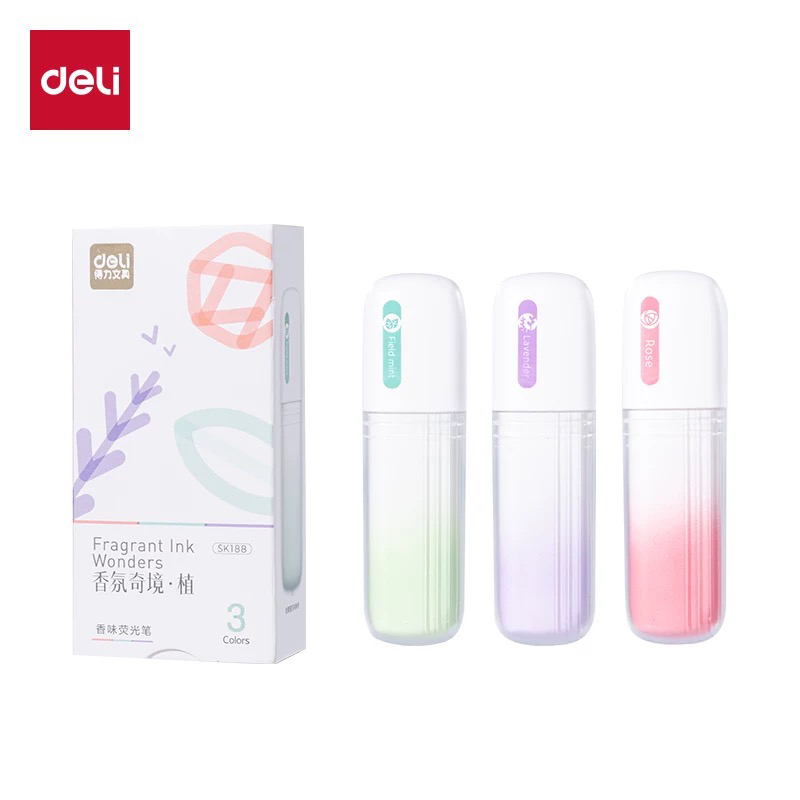 得力SK188/SK189香氛奇境香味荧光笔