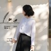 西子/白兰地100精梳棉经典贵气拉夫领花边白色上衣/SYHJ0287 商品缩略图1