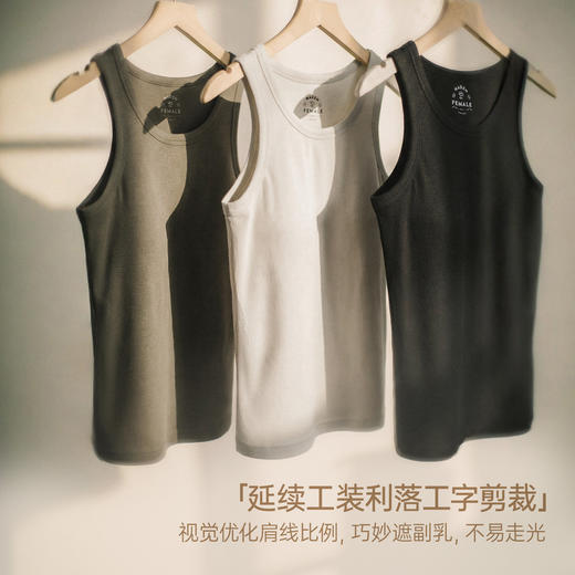 马登美式薄透气带胸垫工字背心健身打底通勤内搭吊带外穿无袖上衣 商品图1
