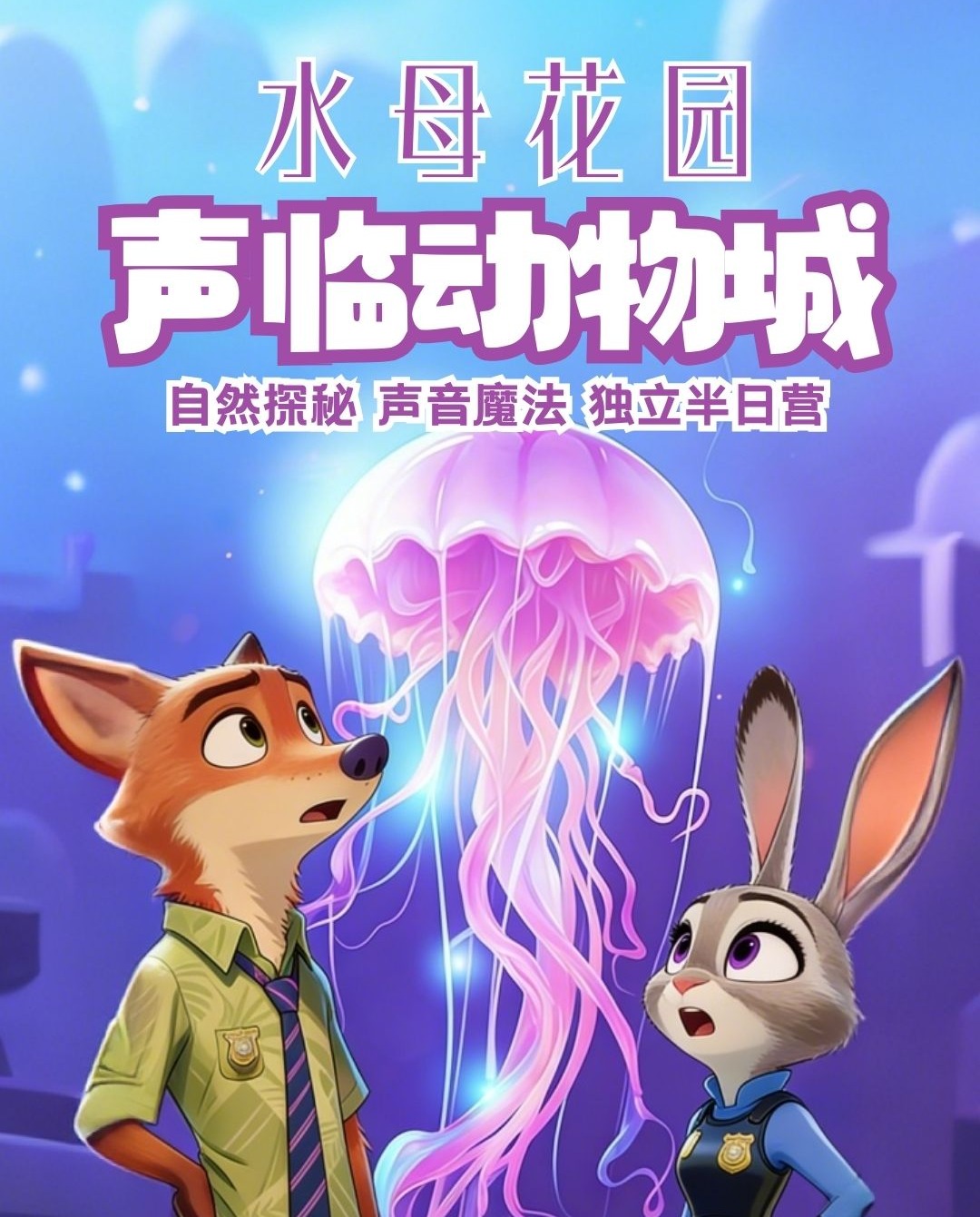 【春假独立半日营·王悦专场】声临动物城，水母花园的秘密——从奇妙动物科普到影视配音艺术的沉浸体验