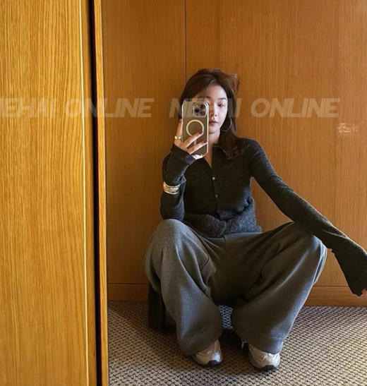 老米优品🎈3-5天！极简高级感《格雷系弯刀裤》宽松裤型超显瘦，松弛感拉满！走路带风的慵懒感~ K260311A 商品图5