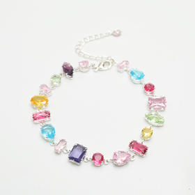 彩色糖果锆石方糖手链高级感森系串珠手饰爆款配饰手链-纪念日百货门店同款166094844