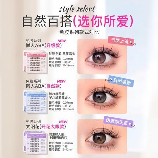 自用了好几年.回购n次♥️【心愿先生懒人三部曲系列假睫毛】三款可选🉑️自带胶条不需要额外买胶水！👀手残党也能贴出完美的假睫毛✌️ 商品图0