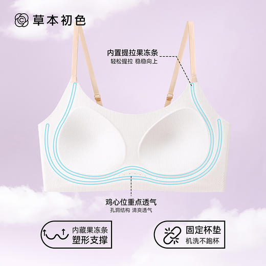 【少女细肩带成长内衣】冰透纱面料，轻柔裸感肌肤！提拉定型，隐形不显胸！A类婴儿级，适应少女成长发育！【SM-X】 商品图8