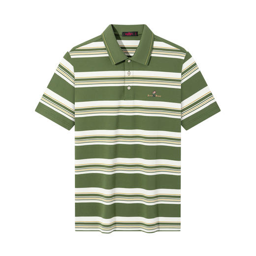 【条纹POLO衫】柒牌男装上衣2026春季新款不变形领设计短袖商务男 130T71250 商品图4