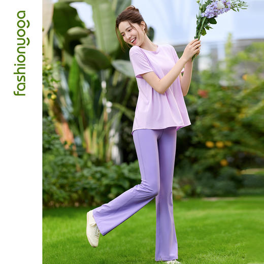 凡圣瑜伽气质木棉外搭短袖F16318 商品图11