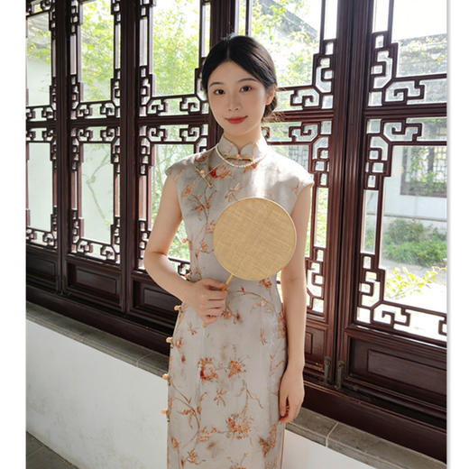 港风无袖年轻少女款旗袍，时尚改良新中式日常修身旗袍GX-362609 商品图3