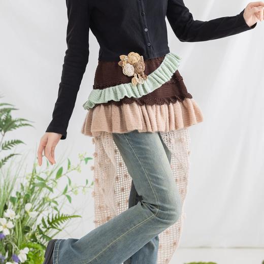 苏苏姐家不规则半裙手工diy编织钩针南非幼马海毛线团裙子材料包预 商品图3