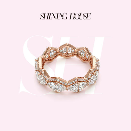 Forever·永恒之环系列 [ShiningHouse培育] 专利特切钻石[星运钻] 18k金钻石戒指 人工真钻人造钻石K金戒指时尚钻石女戒悦己送礼臻选【此商品不支持7天无理由退货退款】预计3日发货 商品图0