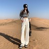 【春季穿搭】米白色直筒牛仔裤女2026春季新款高腰高级感宽松窄版阔腿裤子 商品缩略图0