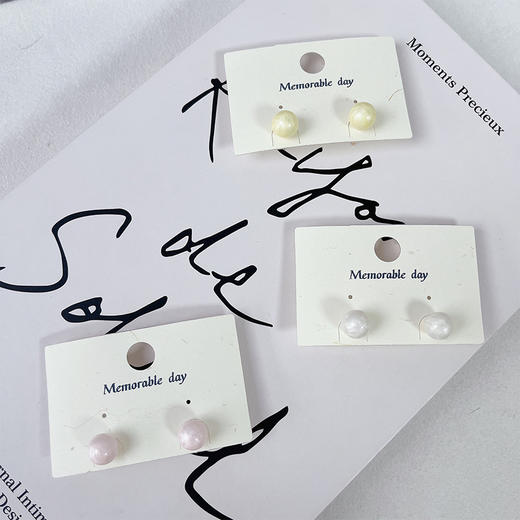 甜美彩色珍珠耳饰耳环（10mm）-纪念日百货门店同款169894038 商品图4