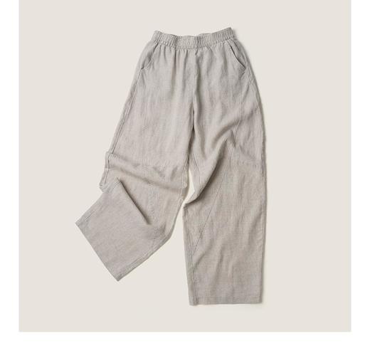 【走路带风】重磅100汗麻裤   会呼吸天然汗麻轻盈肌理感松弛镰刀裤拖拖裤 9912 商品图11