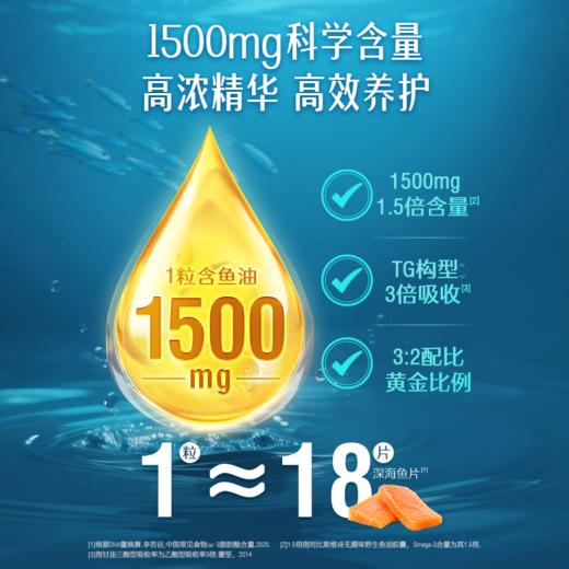 Swisse 无腥味深海野生鱼油胶囊1500mg 400粒 商品图4