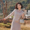 西子/芳菲80支细美利奴羊毛重工刺绣新中式套装/MSBH1651 商品缩略图0