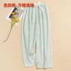 棉绸阔腿格子裤舒适透气12526903 商品缩略图4