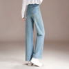 烫钻阔腿裤高腰牛仔裤，直筒休闲裤女装长裤MYX-KDFY-F2008-1-Y 商品缩略图2