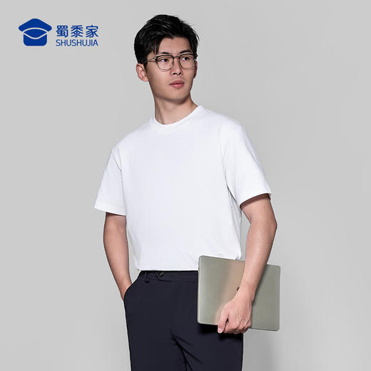 【纯棉圆领短袖T恤】通勤宽松短袖休闲运动半袖T401 商品图9