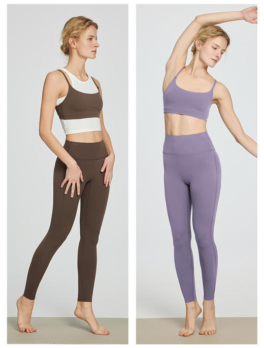 唤醒身心~2026春季新款瑜伽服莱卡裸感瑜伽裤女高腰健身跑步高弹提臀运动裤 商品图6