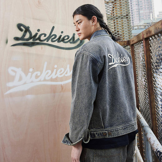 Dickies秋冬老爹风水洗牛仔外套底特律IKE机械师重磅夹克 DK0A87R4 商品图3