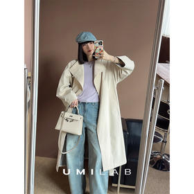 UMILAB｜城市游牧*日本SOLOTEX®功能面料+100%棉里极简立领风衣BC1023V