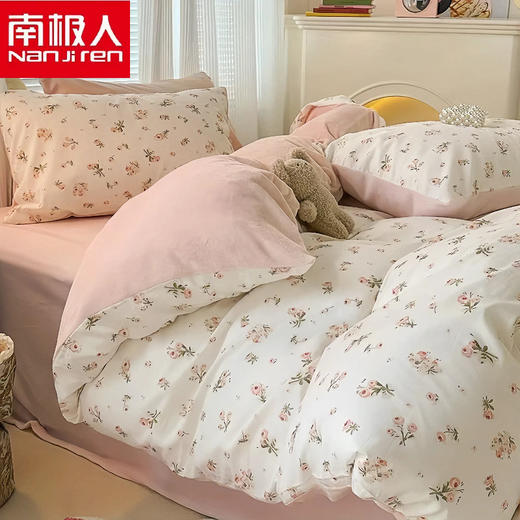 【AB版双重设计❗愈睡愈爱】春夏柔软款水洗棉床上四件套大学生宿舍床单被套三件套。rh 商品图0