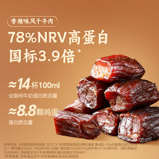 【品牌直发】孕味食足孕妇可以吃的无添加剂原味手撕风干牛肉干低脂解馋扛饿零食 商品图1