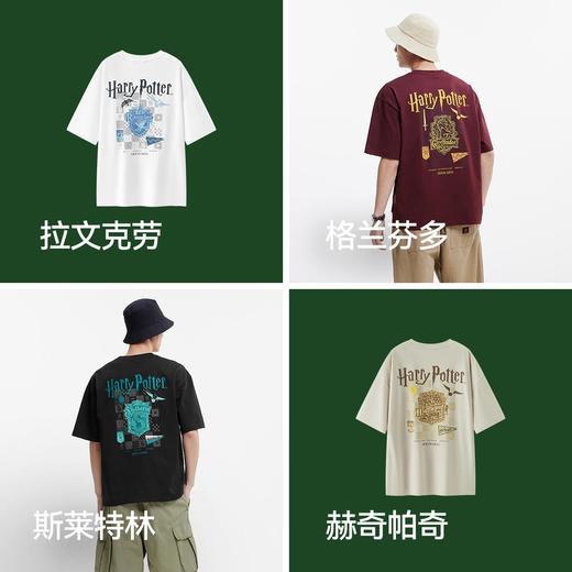 凉感T|森马哈利波特联名短袖T恤男夏季美式情侣装夜光印花针织衫 商品图2
