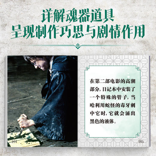 哈利波特袖珍书 斯莱特林 华纳官方授权哈利波特周边挂链书袖珍微型书宝典幕后设计人物哈迷艺术收藏书籍火柴盒大小魔法博物馆 商品图4
