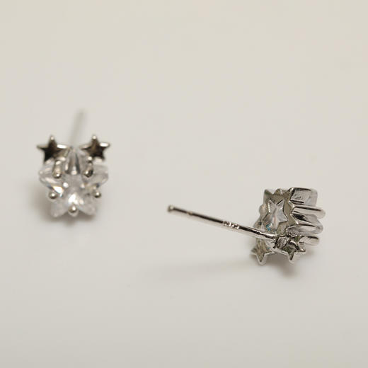 星星点缀锆石设计感银针耳环-160245648 商品图5