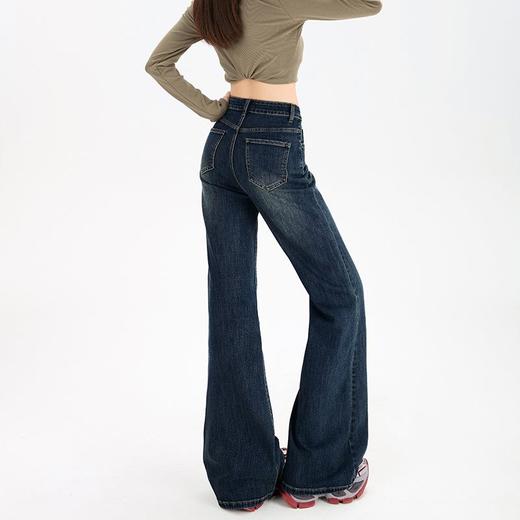 【春季穿搭】复古微喇牛仔裤女2026新款高腰显瘦直筒不贴腿休闲宽松牛仔裤女 商品图1