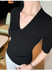 素颜美女公式中袖V领羊毛衫修身打底 商品缩略图10