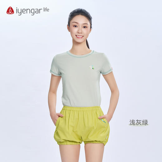 艾扬格 life C1223瑜伽OM女装T恤短袖 轻盈冰爽 原创设计经典瑜伽符号ॐ‌ 视觉立体层次丰富 商品图3