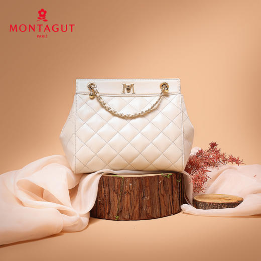 梦特娇女士真皮链条包轻奢羊皮单肩包休闲矜贵斜挎包可爱菱格包 商品图12