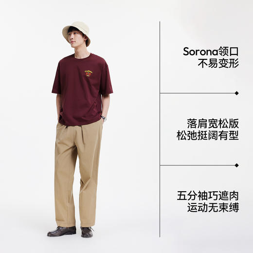 凉感T|森马哈利波特联名短袖T恤男夏季美式情侣装夜光印花针织衫 商品图3