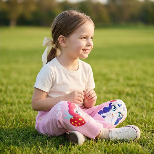 小马宝莉联名年衣童装长裤春季新款女童休闲裤小马宝莉春季休闲裤N1261002B02 商品图3