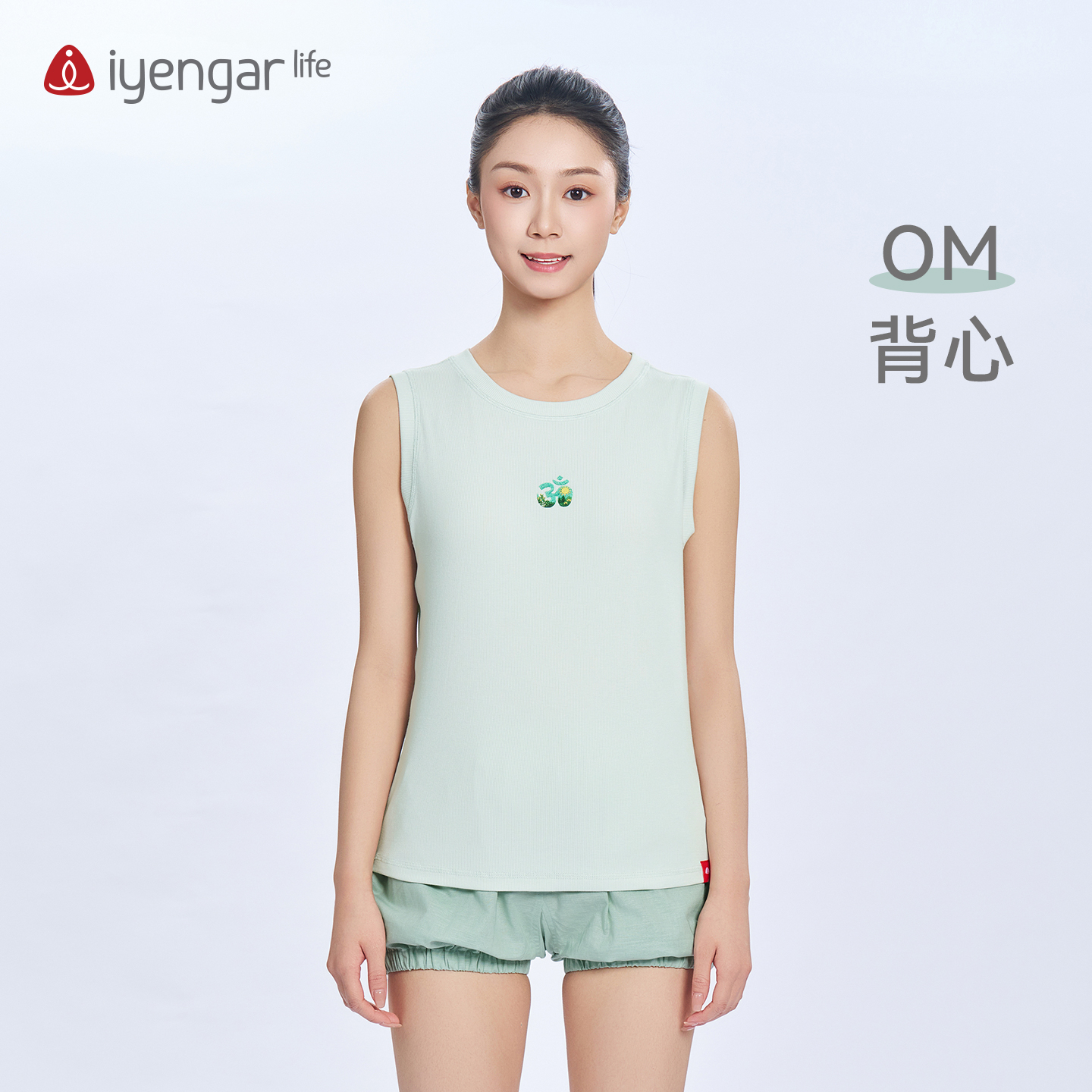 艾扬格 life C1225 瑜伽OM女装背心 无袖T恤 轻盈冰爽 原创设计经典瑜伽符号ॐ‌ 视觉立体层次丰富