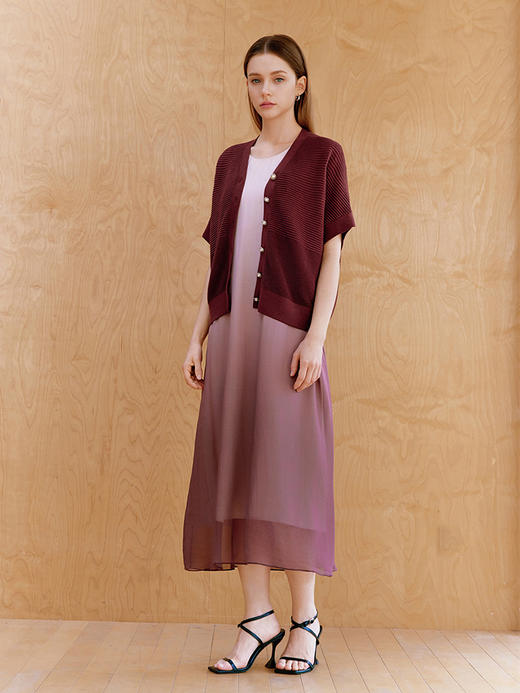 【连肩袖开衫外套】26年春夏新品女士棉质V领针织开衫小外套 商品图2