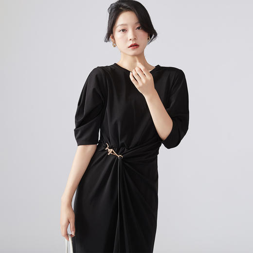 剩S/M 芳外新款优雅针织连衣裙气质收腰时尚裙子女8T22CL1445 商品图1